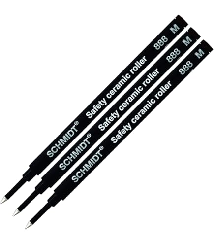 Amazon | ブラック ファイン ローラーボール 水性ボールペン リフィル